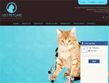 Tablet Screenshot of ivet-petcare.com